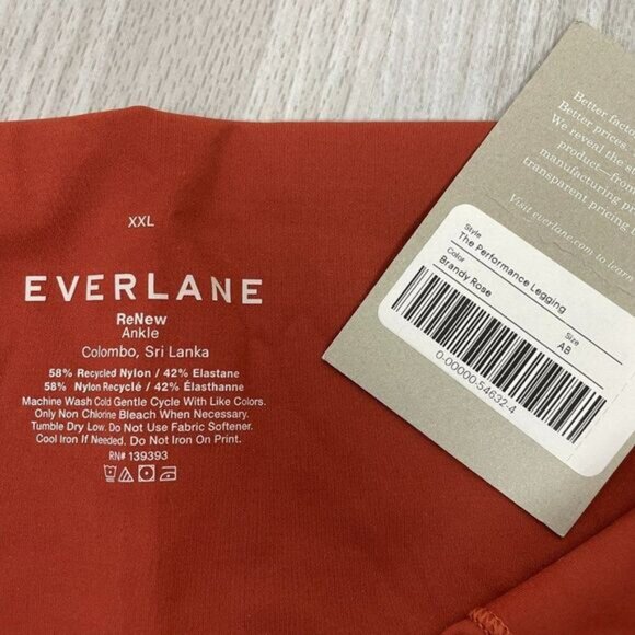 Everlane The Perform High Rise Legging ReNew Ankle Brandy Rose Plus Size XXL - Picture 6 of 9